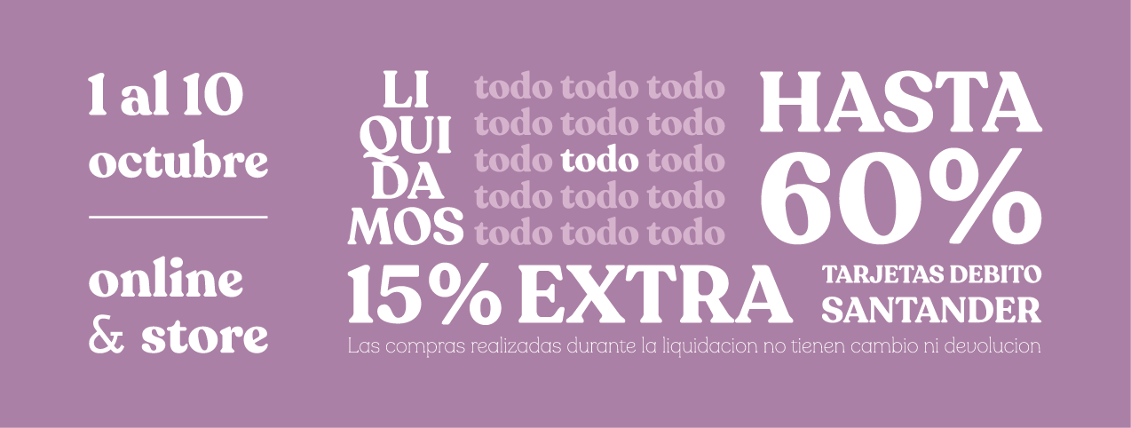 LIQUIDACION - 60% OFF