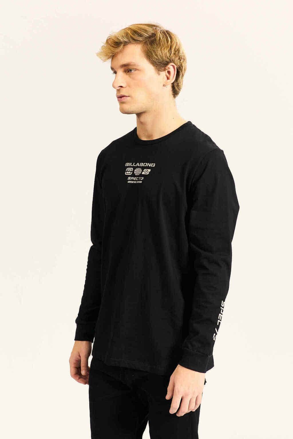 Remera Billabong Spec 73 long tee- Negra