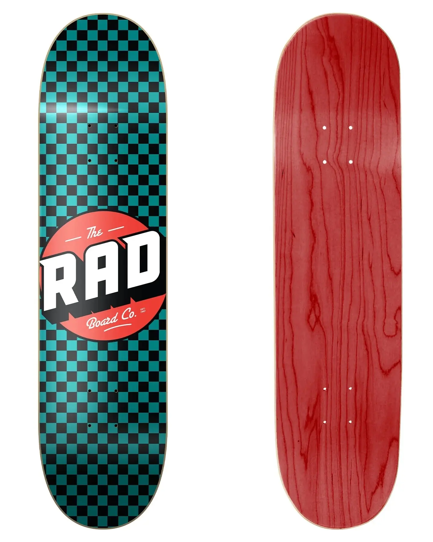 Deck Skate Rad Checkers Blue 8’’