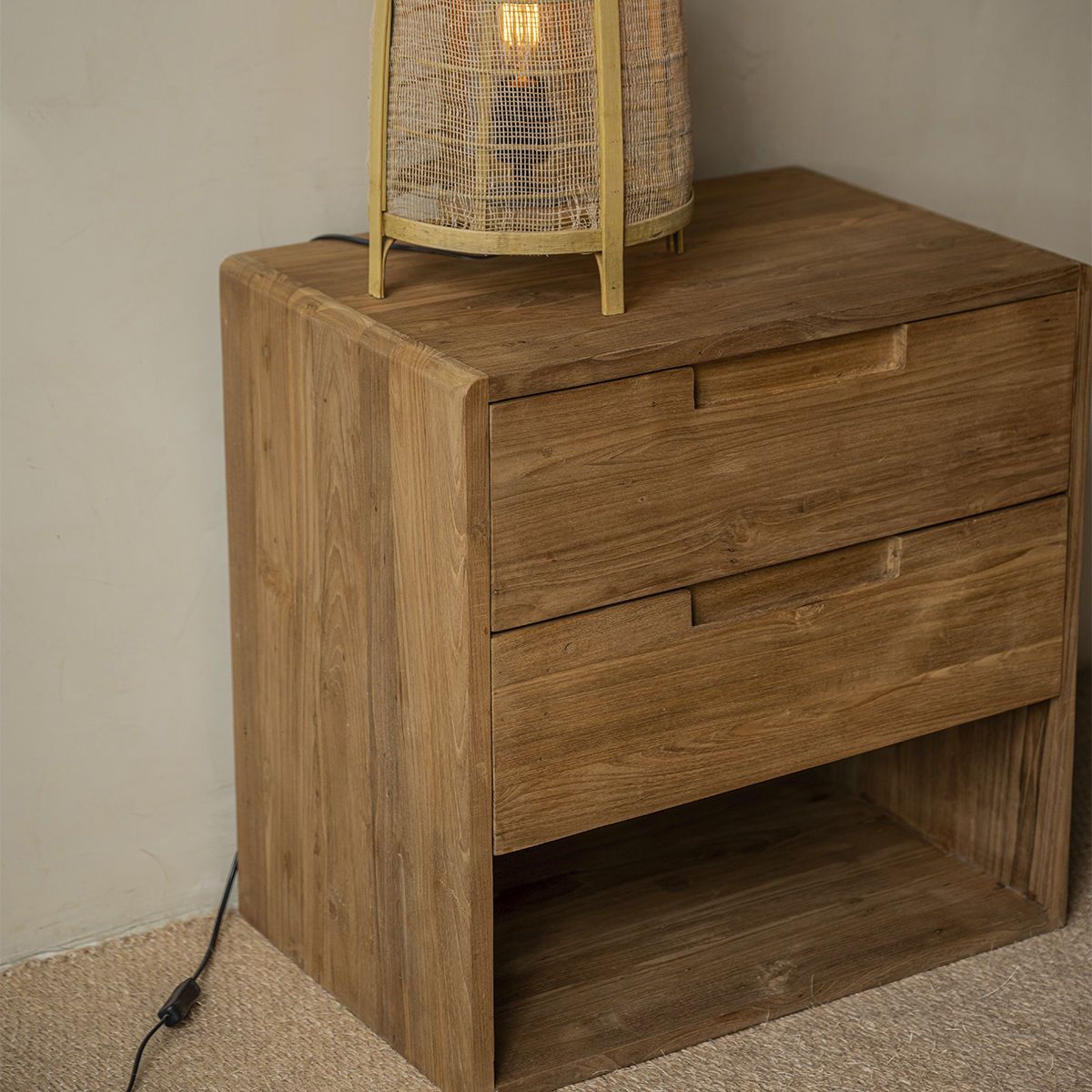 Mesa de luz Teka 2 cajones