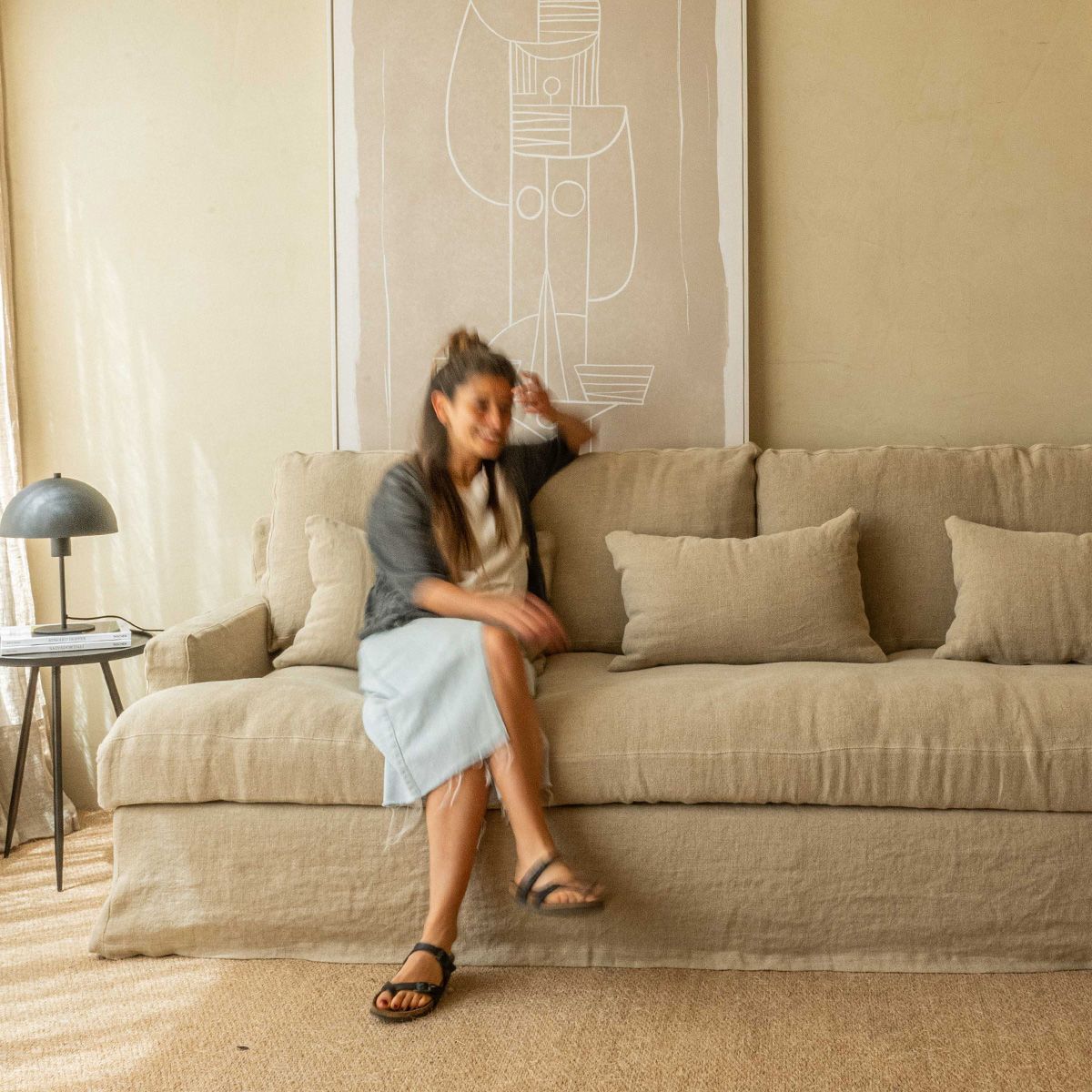 Sillón Cecile 240 lino sand