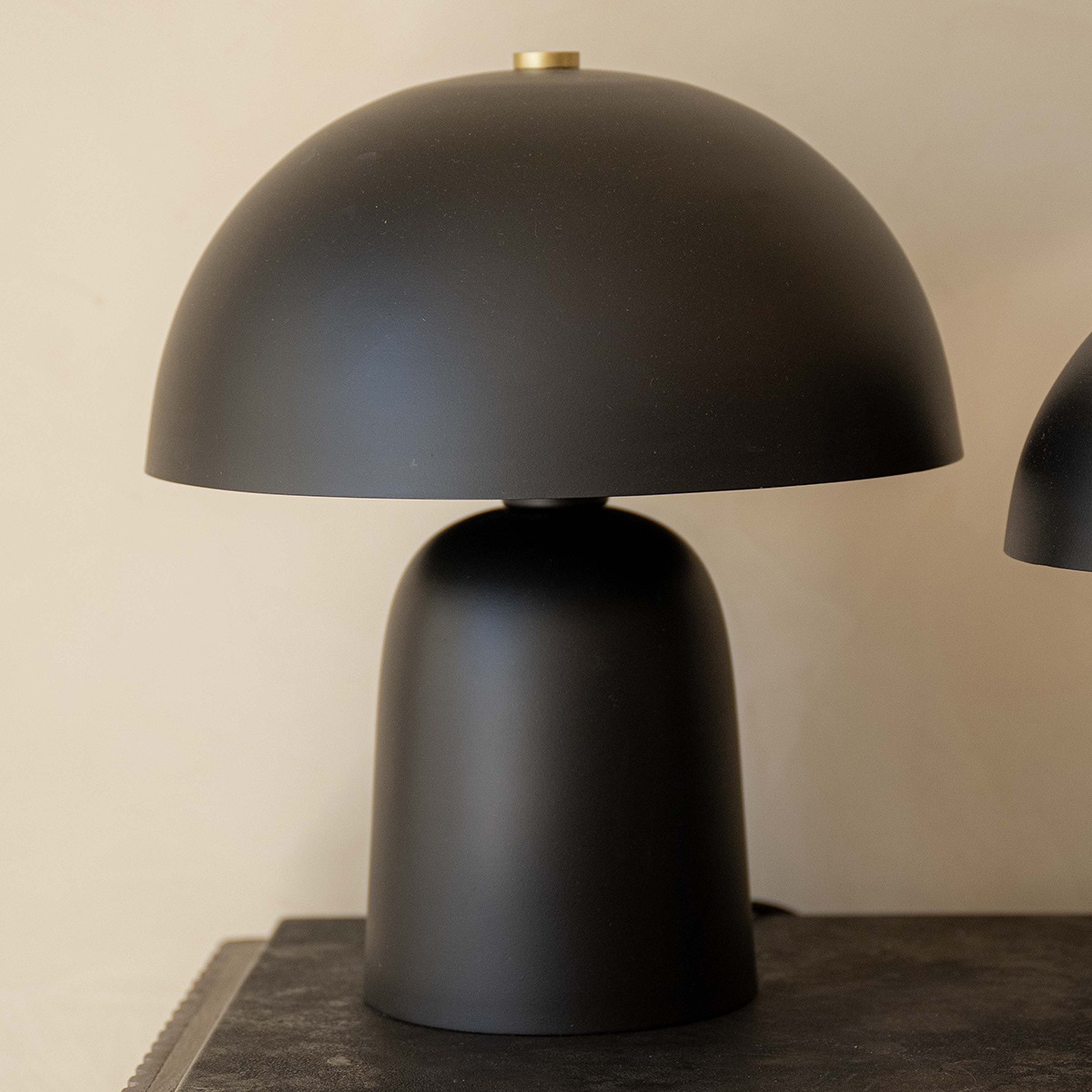 Lámpara de mesa Fungi Black 38cm
