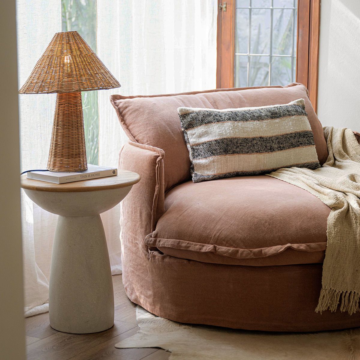 Sillón Greta lino tierra