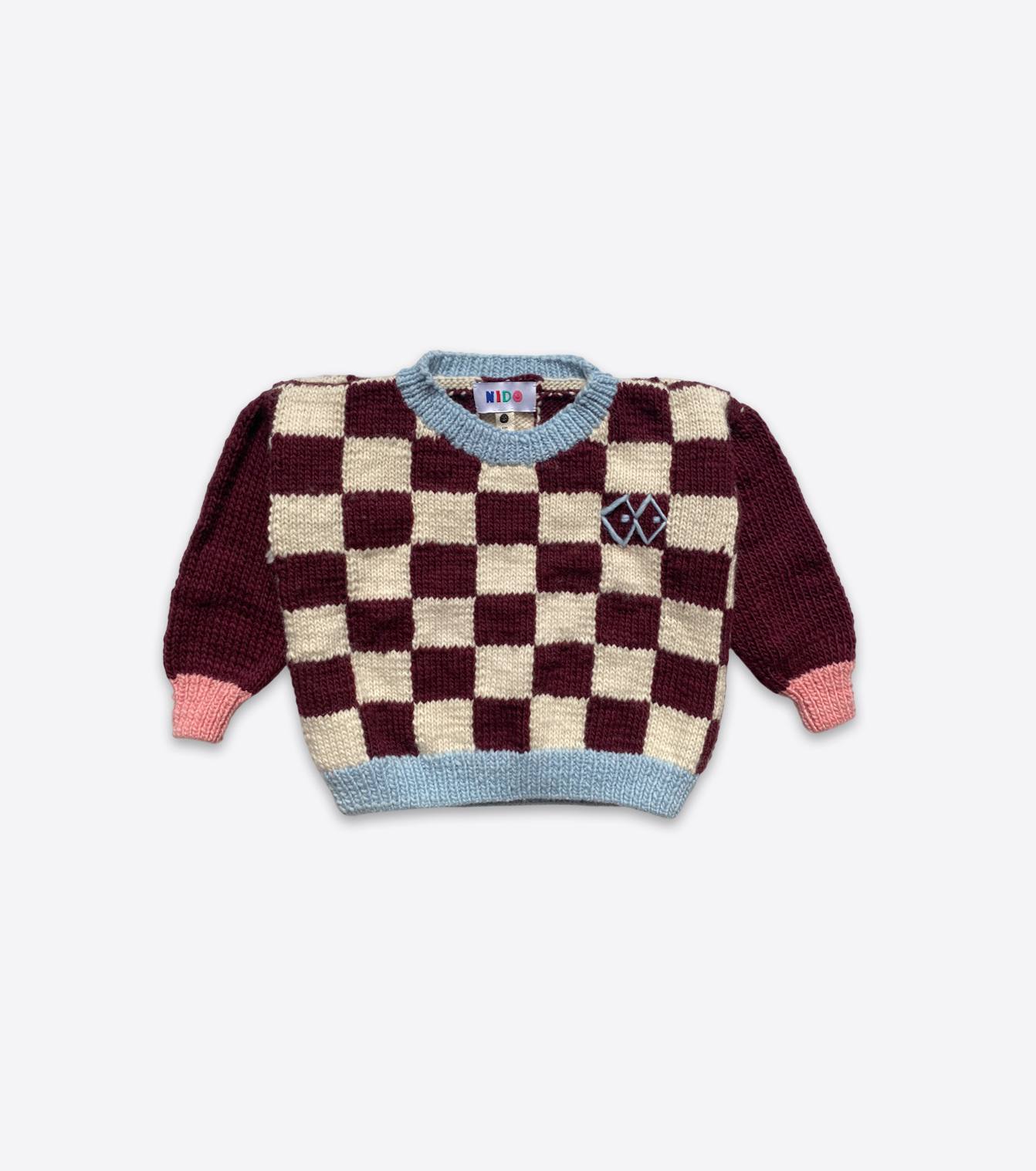 Berry Chess Sweater